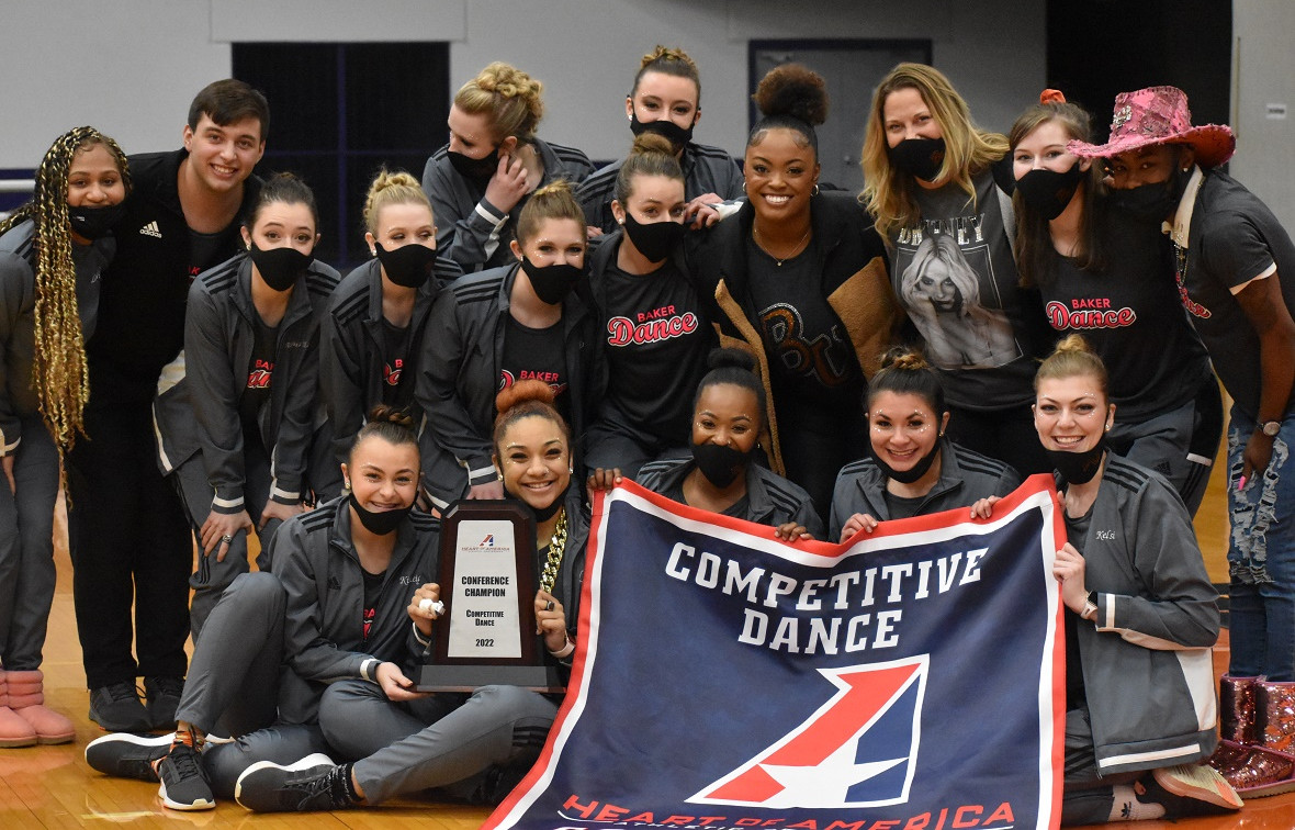 Baker Dance Wins Conference Championship, Cheer Finishes 7th at Heart Championships on Saturday