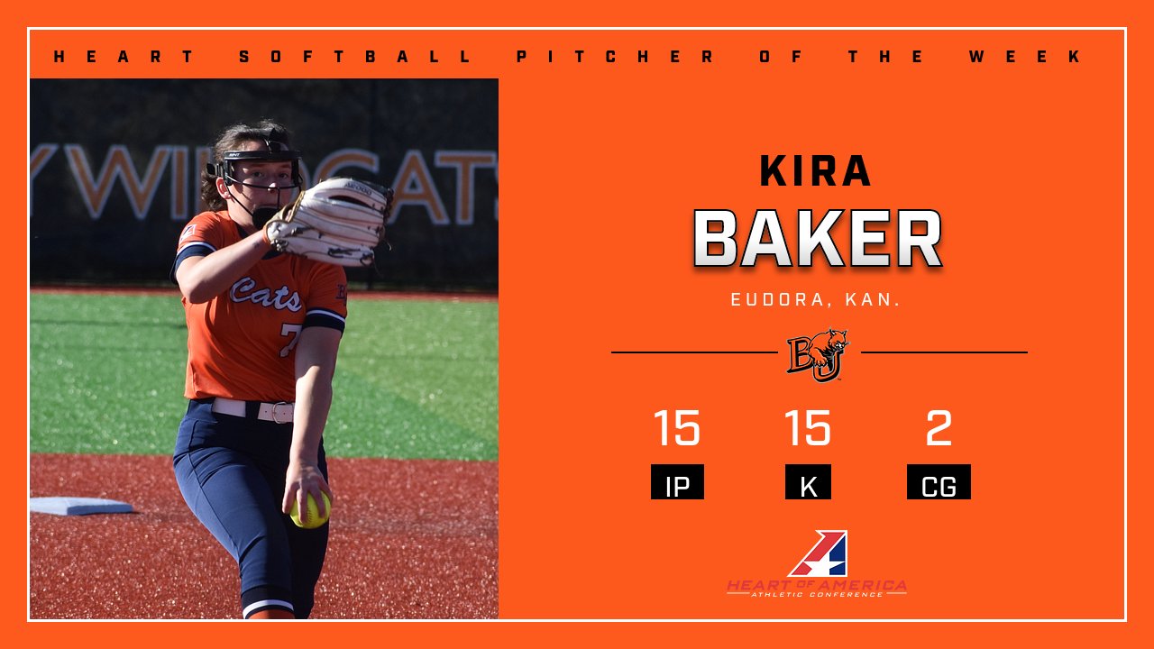 Kira Baker Collects Second Straight Heart Pitcher of the Week Award