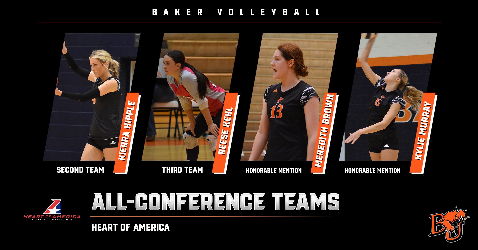 Wildcats Land Four on Heart Volleyball All-Conference Teams